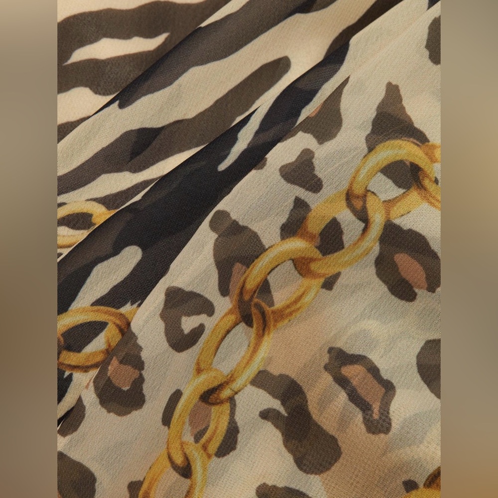 Ronny Kobo Zella Strapless Maxi Dress - Beige and Brown Leopard - Picture 5 of 11